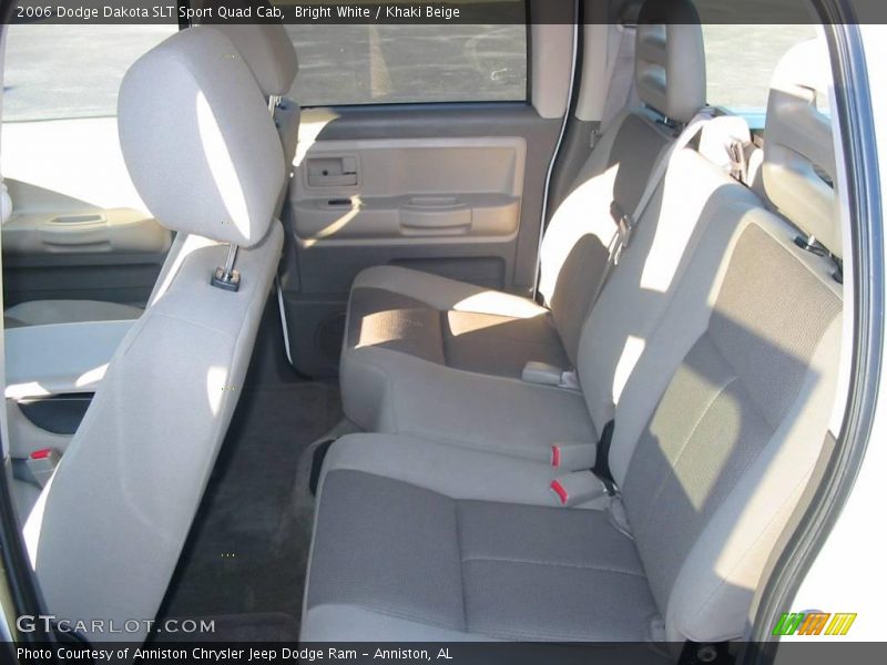 Bright White / Khaki Beige 2006 Dodge Dakota SLT Sport Quad Cab