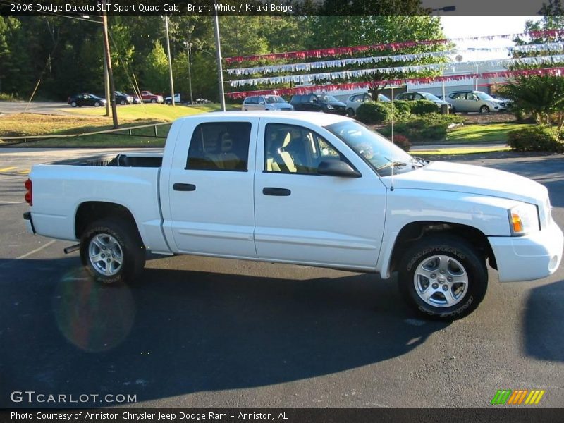 Bright White / Khaki Beige 2006 Dodge Dakota SLT Sport Quad Cab