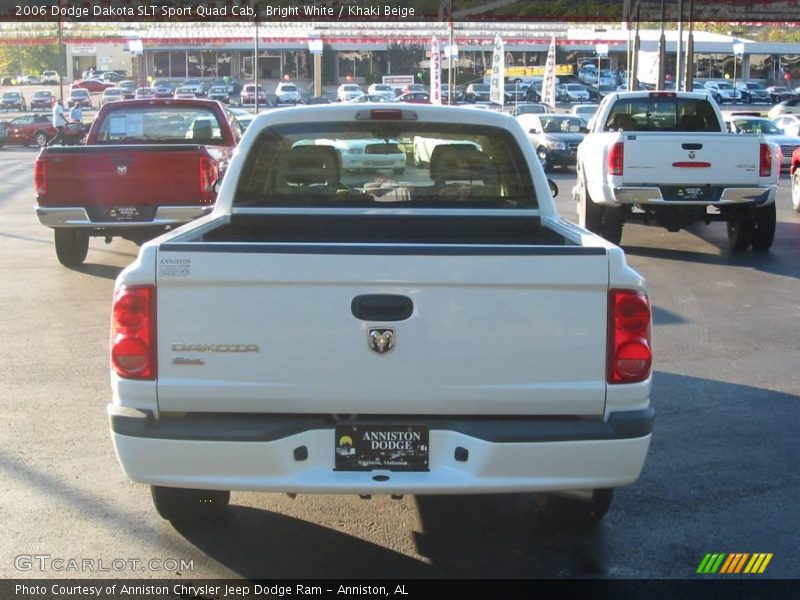 Bright White / Khaki Beige 2006 Dodge Dakota SLT Sport Quad Cab