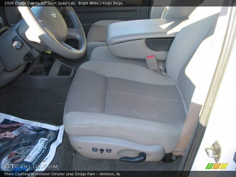 Bright White / Khaki Beige 2006 Dodge Dakota SLT Sport Quad Cab
