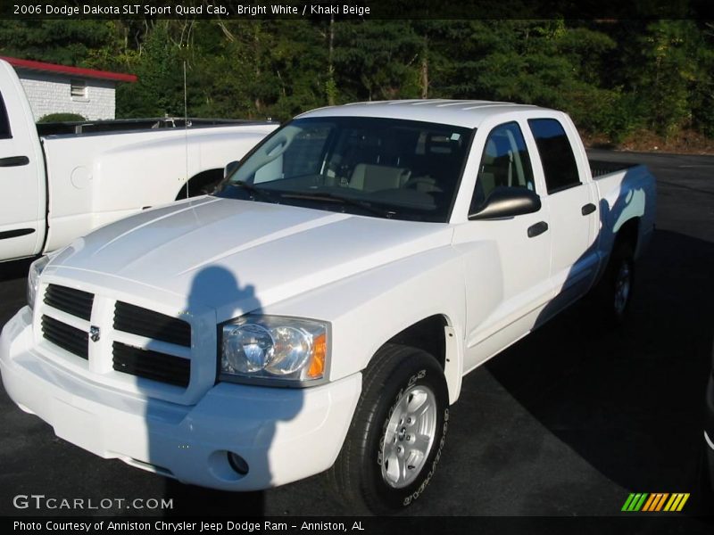 Bright White / Khaki Beige 2006 Dodge Dakota SLT Sport Quad Cab