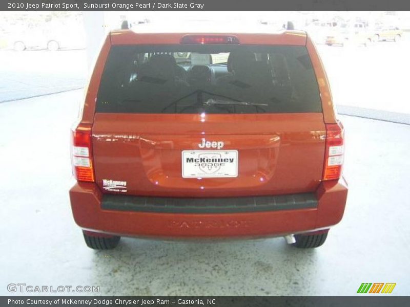 Sunburst Orange Pearl / Dark Slate Gray 2010 Jeep Patriot Sport
