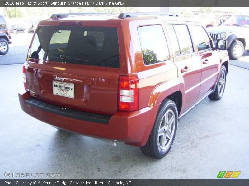 Sunburst Orange Pearl / Dark Slate Gray 2010 Jeep Patriot Sport