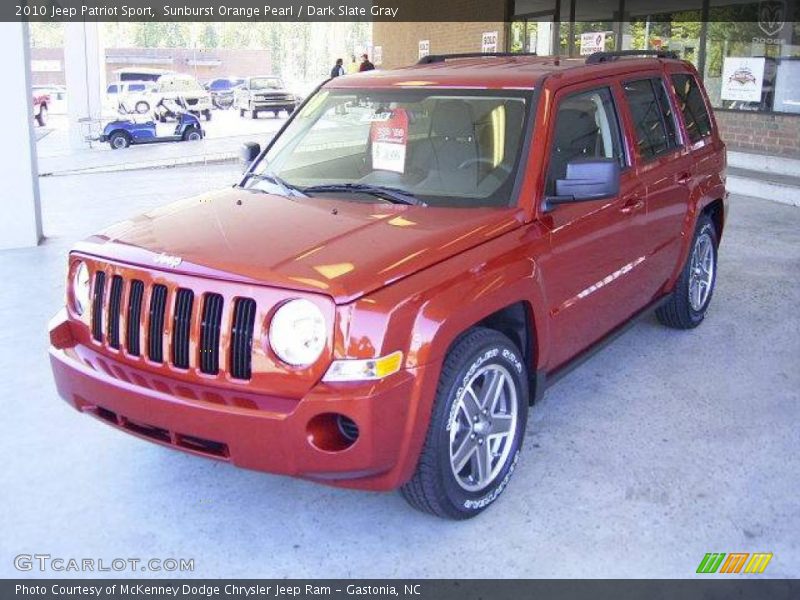 Sunburst Orange Pearl / Dark Slate Gray 2010 Jeep Patriot Sport