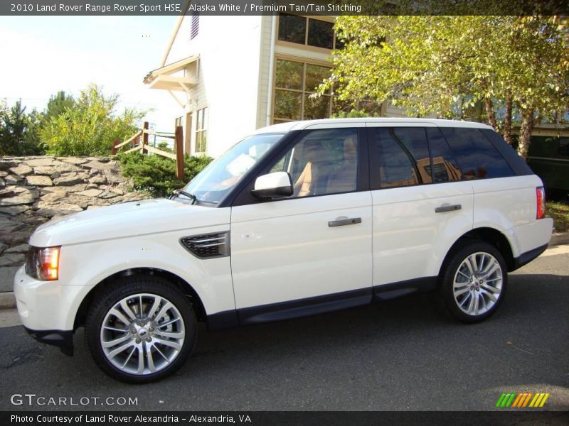 Alaska White / Premium Tan/Tan Stitching 2010 Land Rover Range Rover Sport HSE