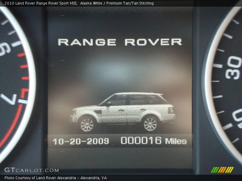 Alaska White / Premium Tan/Tan Stitching 2010 Land Rover Range Rover Sport HSE