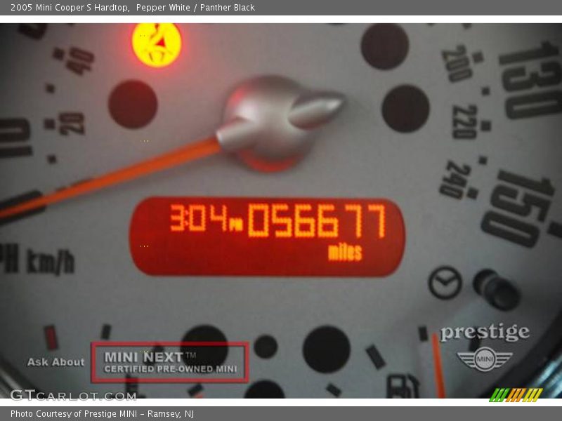 Pepper White / Panther Black 2005 Mini Cooper S Hardtop