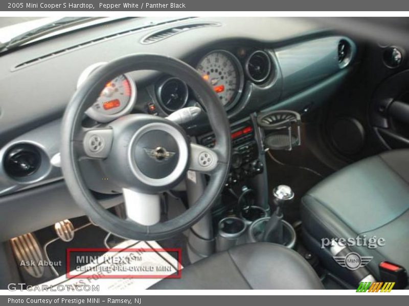 Pepper White / Panther Black 2005 Mini Cooper S Hardtop