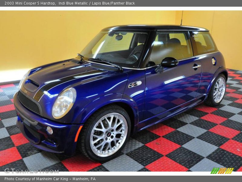 Indi Blue Metallic / Lapis Blue/Panther Black 2003 Mini Cooper S Hardtop