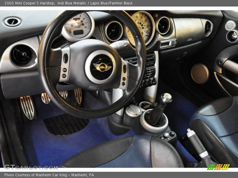 Indi Blue Metallic / Lapis Blue/Panther Black 2003 Mini Cooper S Hardtop