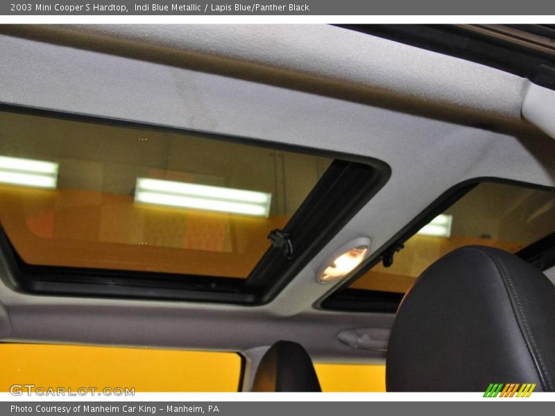 Indi Blue Metallic / Lapis Blue/Panther Black 2003 Mini Cooper S Hardtop