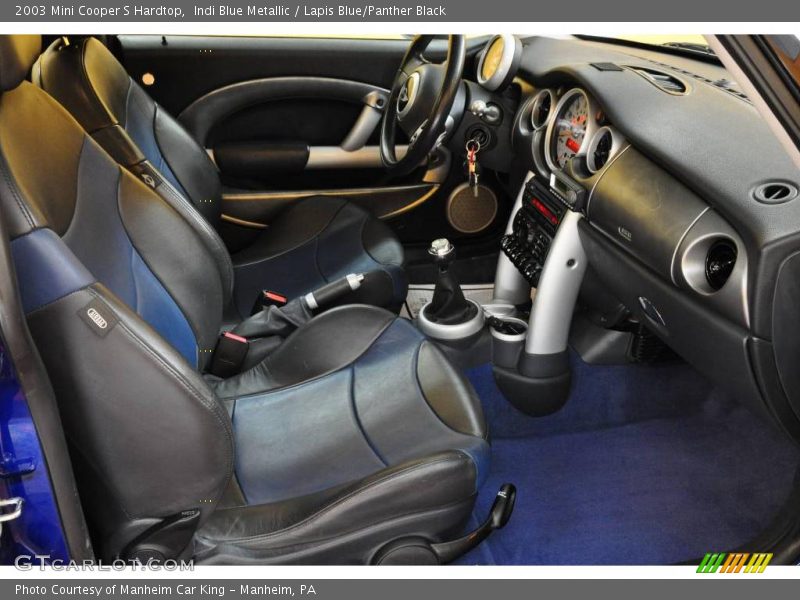 Indi Blue Metallic / Lapis Blue/Panther Black 2003 Mini Cooper S Hardtop