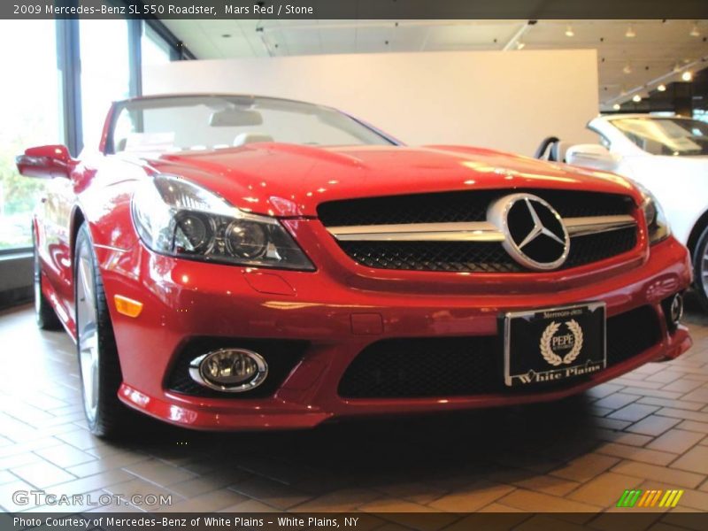 Mars Red / Stone 2009 Mercedes-Benz SL 550 Roadster