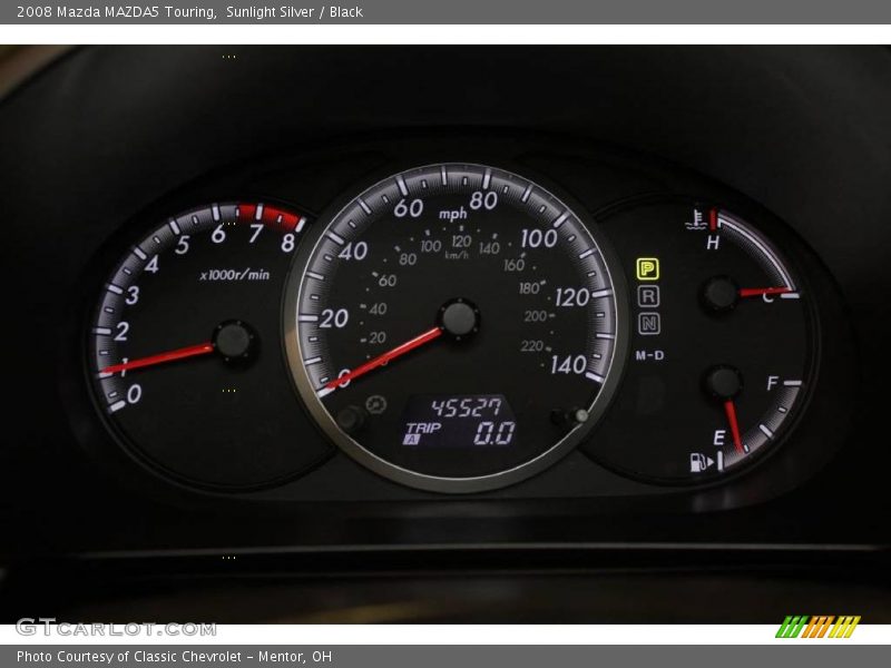 Sunlight Silver / Black 2008 Mazda MAZDA5 Touring