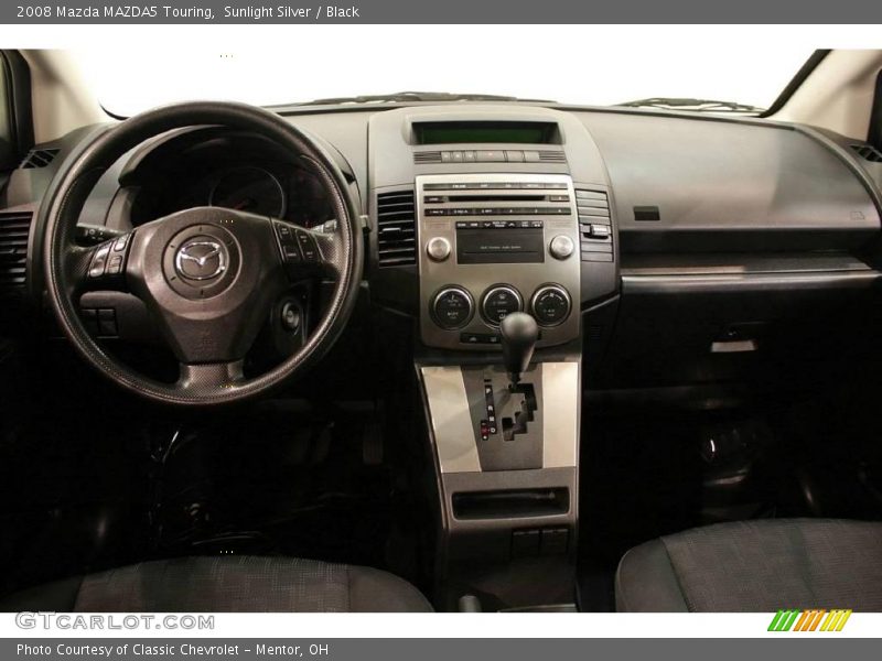 Sunlight Silver / Black 2008 Mazda MAZDA5 Touring