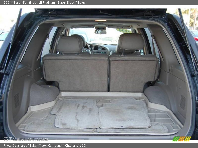 Super Black / Beige 2004 Nissan Pathfinder LE Platinum