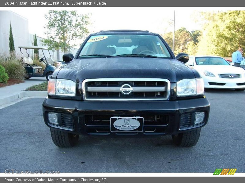 Super Black / Beige 2004 Nissan Pathfinder LE Platinum