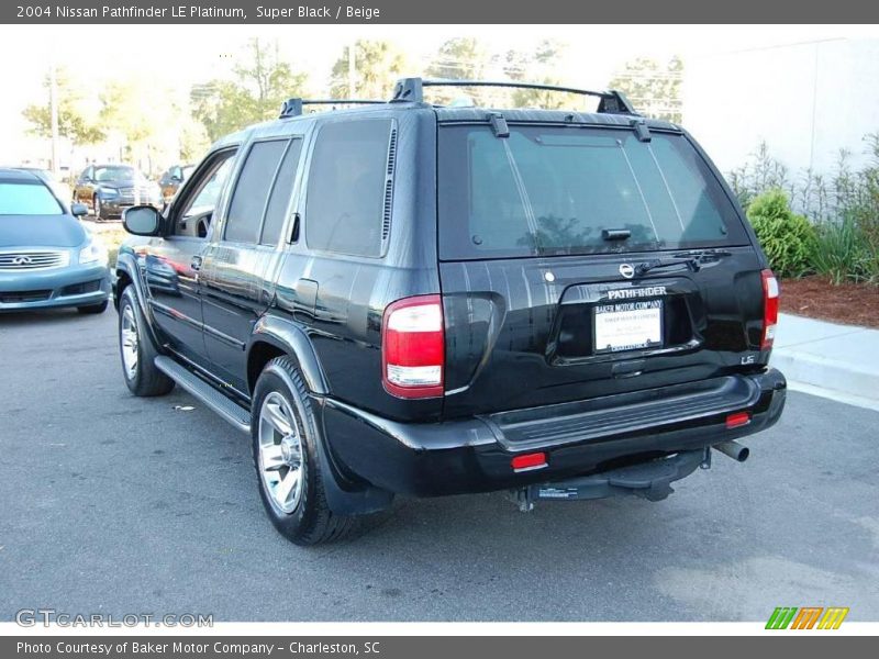 Super Black / Beige 2004 Nissan Pathfinder LE Platinum