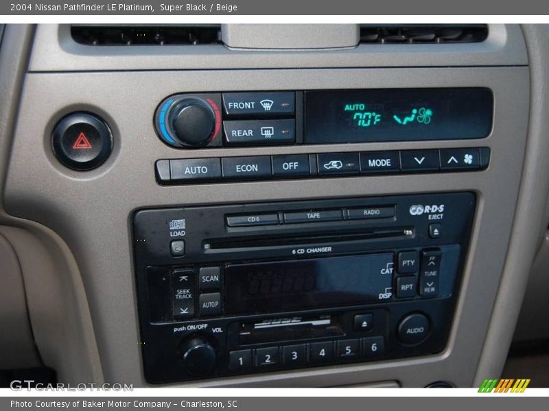 Super Black / Beige 2004 Nissan Pathfinder LE Platinum