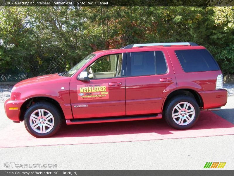Vivid Red / Camel 2007 Mercury Mountaineer Premier AWD