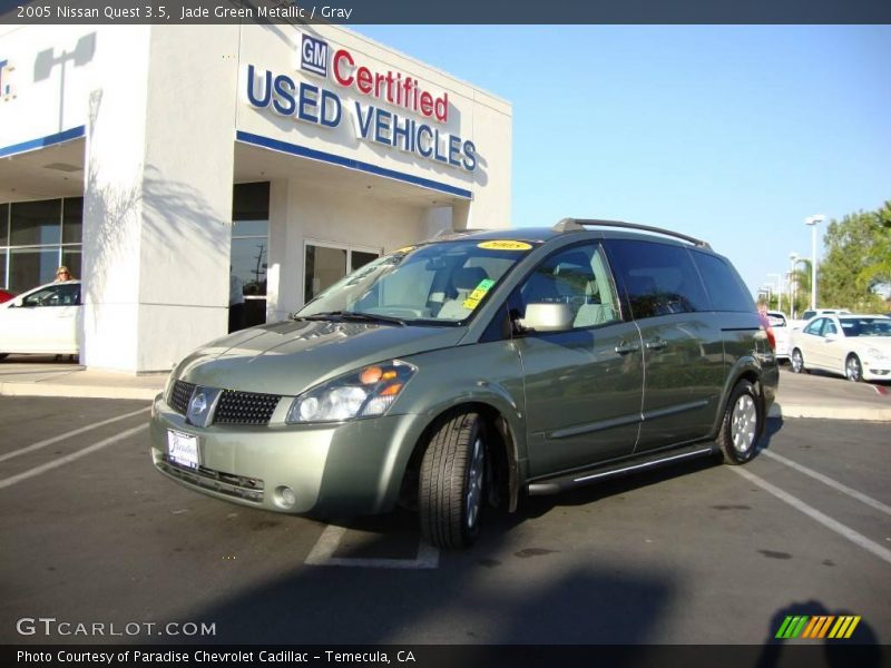 Jade Green Metallic / Gray 2005 Nissan Quest 3.5