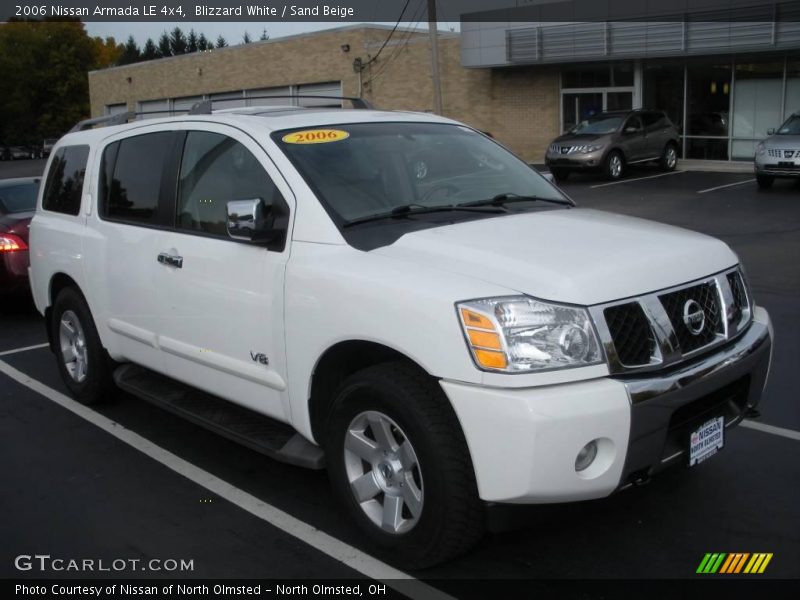 Blizzard White / Sand Beige 2006 Nissan Armada LE 4x4