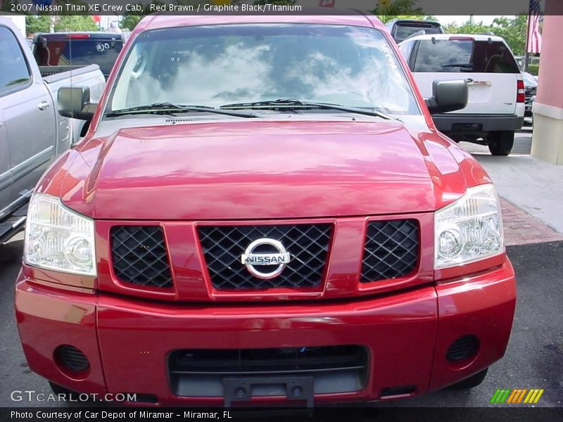 Red Brawn / Graphite Black/Titanium 2007 Nissan Titan XE Crew Cab