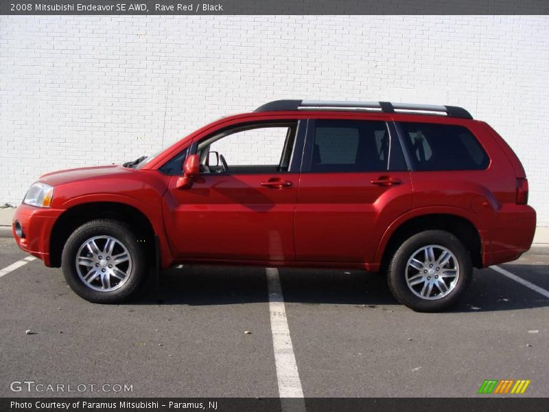 Rave Red / Black 2008 Mitsubishi Endeavor SE AWD