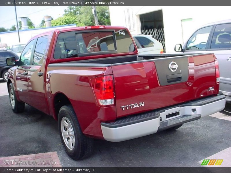 Red Brawn / Graphite Black/Titanium 2007 Nissan Titan XE Crew Cab