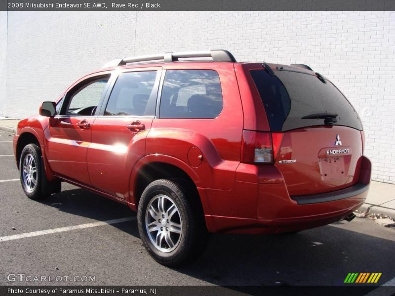 Rave Red / Black 2008 Mitsubishi Endeavor SE AWD