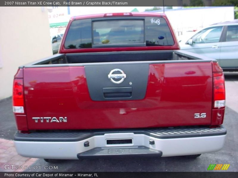 Red Brawn / Graphite Black/Titanium 2007 Nissan Titan XE Crew Cab