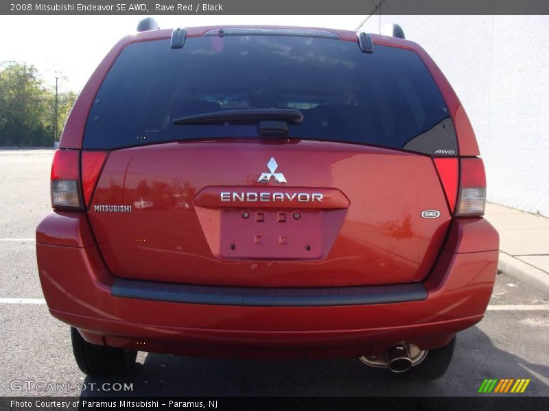 Rave Red / Black 2008 Mitsubishi Endeavor SE AWD