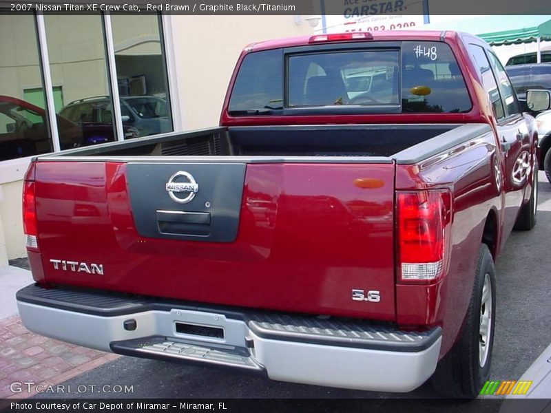 Red Brawn / Graphite Black/Titanium 2007 Nissan Titan XE Crew Cab