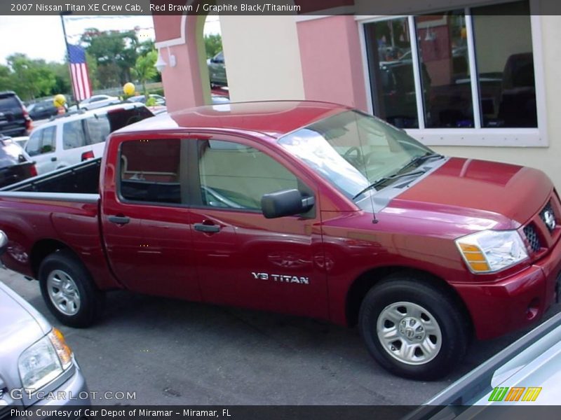 Red Brawn / Graphite Black/Titanium 2007 Nissan Titan XE Crew Cab