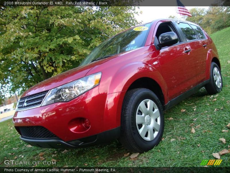 Rally Red Metallic / Black 2008 Mitsubishi Outlander ES 4WD