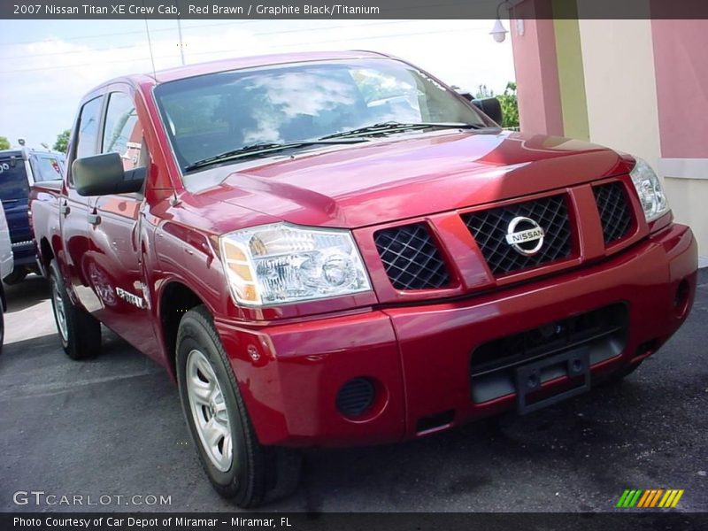 Red Brawn / Graphite Black/Titanium 2007 Nissan Titan XE Crew Cab