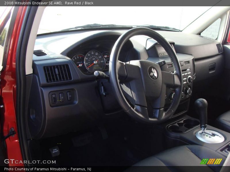 Rave Red / Black 2008 Mitsubishi Endeavor SE AWD