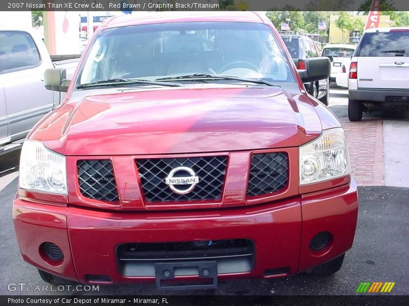 Red Brawn / Graphite Black/Titanium 2007 Nissan Titan XE Crew Cab