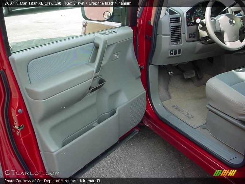 Red Brawn / Graphite Black/Titanium 2007 Nissan Titan XE Crew Cab