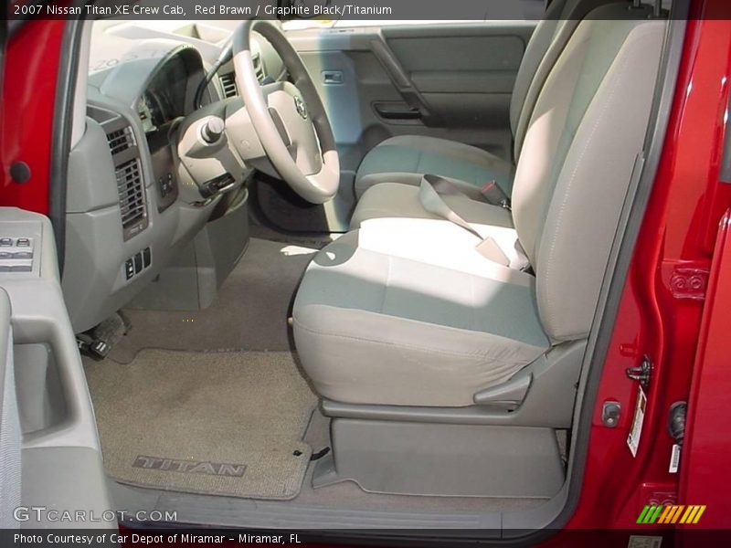 Red Brawn / Graphite Black/Titanium 2007 Nissan Titan XE Crew Cab