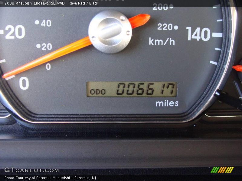 Rave Red / Black 2008 Mitsubishi Endeavor SE AWD