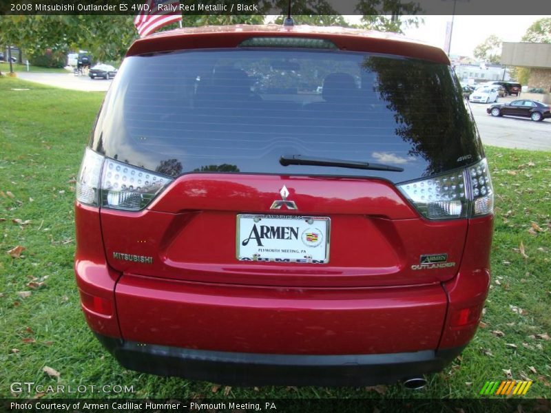 Rally Red Metallic / Black 2008 Mitsubishi Outlander ES 4WD