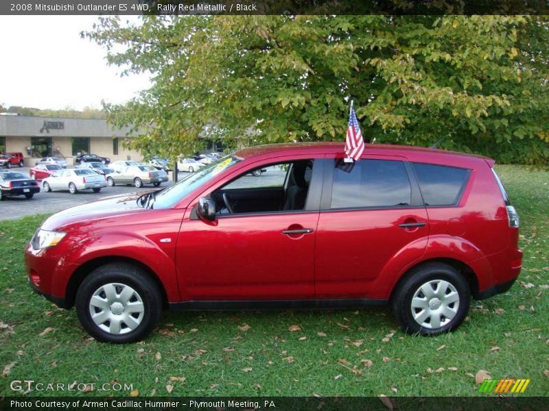 Rally Red Metallic / Black 2008 Mitsubishi Outlander ES 4WD