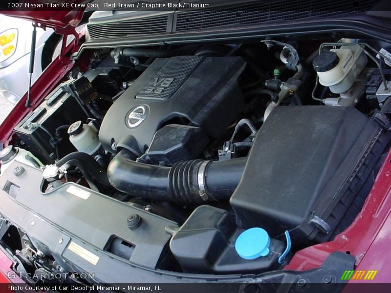 Red Brawn / Graphite Black/Titanium 2007 Nissan Titan XE Crew Cab