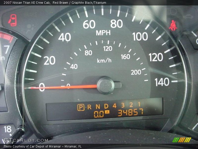 Red Brawn / Graphite Black/Titanium 2007 Nissan Titan XE Crew Cab