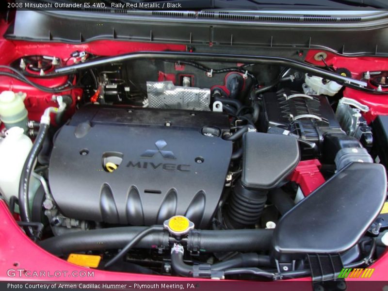 Rally Red Metallic / Black 2008 Mitsubishi Outlander ES 4WD