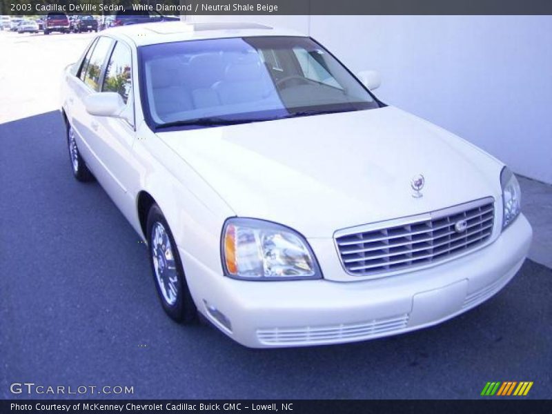 White Diamond / Neutral Shale Beige 2003 Cadillac DeVille Sedan