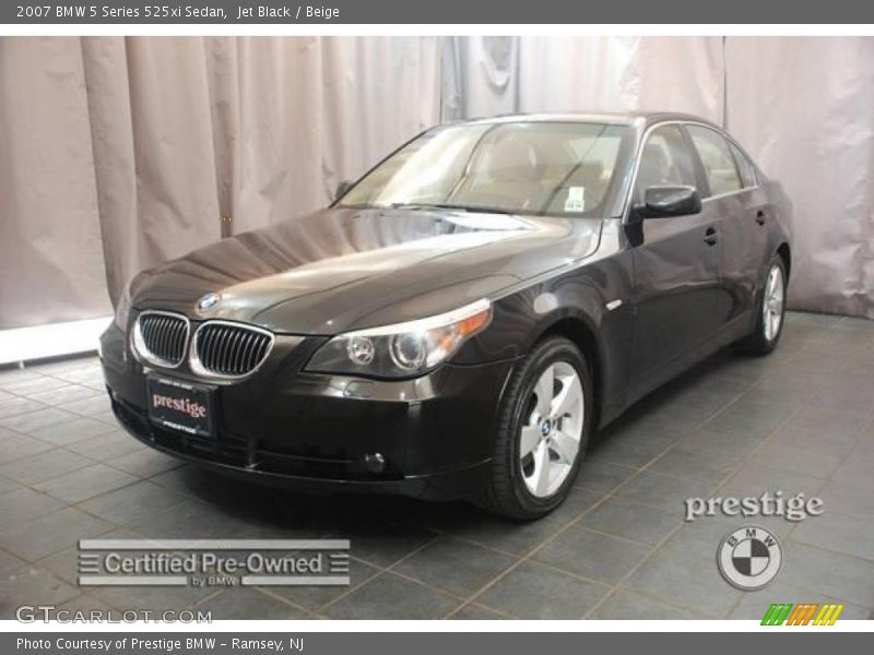 Jet Black / Beige 2007 BMW 5 Series 525xi Sedan