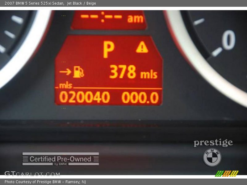 Jet Black / Beige 2007 BMW 5 Series 525xi Sedan