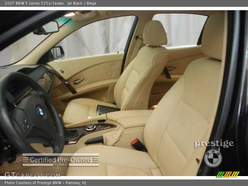 Jet Black / Beige 2007 BMW 5 Series 525xi Sedan
